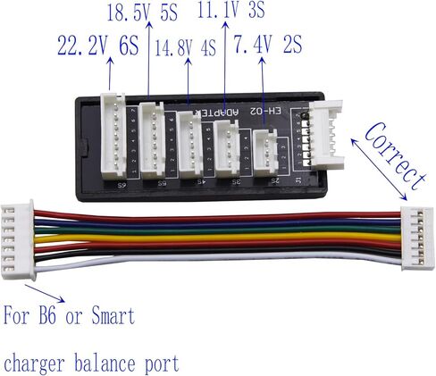 4 عبوات من Blomiky JST-XH-7P إلى 2S-6S لوحة محول وكابلات مقبس Balace لشحن بطارية ليثيوم B6 B6AC C150 T240 T400/لوحة XH-7P *4 in Saudi Arabia