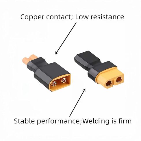 XT30 to XT60 Plug Female Male Adapter Connector for RC FPV Drone Car Truck Lipo NiMH Battery Charger ESC in Kuwait