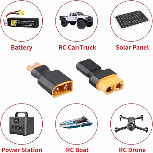 XT30 to XT60 Plug Female Male Adapter Connector for RC FPV Drone Car Truck Lipo NiMH Battery Charger ESC in Kuwait