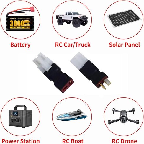 Tamiya RC Connector to T Style Plug Female Male Adapter for RC FPV Drone Car Truck Lipo NiMH Battery Charger ESC Connection in Kuwait