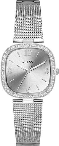 GUESS Women's Quartz Watch with Stainless Steel Strap, Silver, 15 (Model: GW0354L1) in Kuwait