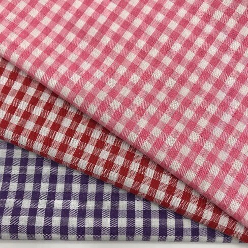 8 Pcs 18x22 Inch Gingham Fat Quarter Fabric Precut 130GSM Cotton Check for Sewing Crafting Homespun Patchwork DIY Spring Easter Project in Saudi Arabia