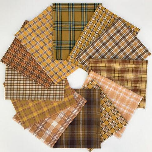 8 Pcs 18x22 Inch Gingham Fat Quarter Fabric Precut 130GSM Cotton Check for Sewing Crafting Homespun Patchwork DIY Spring Easter Project in Saudi Arabia