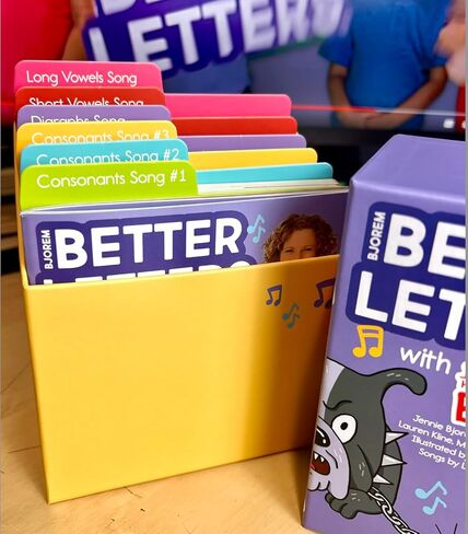 Bjorem Better Letters® ومجموعة بطاقات ABCs لفرقة لوري بيركنر، تعلم الحروف والأصوات مقترنة بأغاني لوري بيركنر الـ 6 أفضل الحروف، وأغاني الحروف الأبجدية التعليمية وبطاقات الفلاش in Kuwait