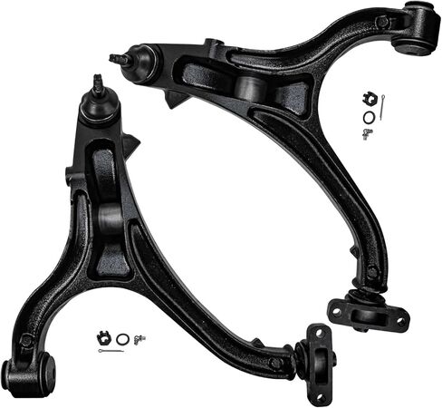 Detroit Axle-مجموعة التعليق 10pc الأمامية لعام 1997-2001 Honda CR-V 1998 1999 2000 ، 2 أذرع التحكم العليا ، مفاصل الكرة السفلية ، 4 قضبان ربط داخلية وخارجية ، وربطان باران في البديل CR-V in Saudi Arabia