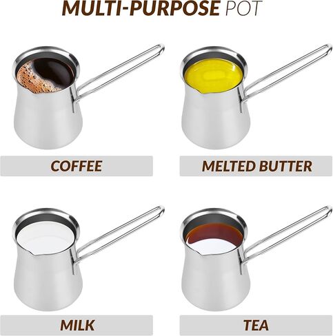 Quality Turkish Coffee Pot - Turkish Coffee Maker, Chai Pot, Arabic Coffee Pot, Briki Greek Coffee Pot, Greek Briki, Cezve, Ibrik (24oz) in Kuwait