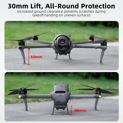 Landing Gear for DJI Mavic 4 Pro Drone, Mavic 4 Pro Aircraft Landing Gear Extend Leg Quick Release Raise 30mm Extensions Feet Bottom Sensor Protector Camera Quadcopter Accessories in Saudi Arabia