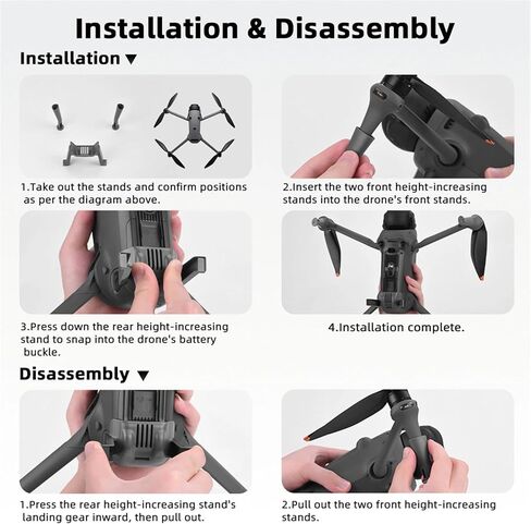 Landing Gear for DJI Mavic 4 Pro Drone, Mavic 4 Pro Aircraft Landing Gear Extend Leg Quick Release Raise 30mm Extensions Feet Bottom Sensor Protector Camera Quadcopter Accessories in Saudi Arabia
