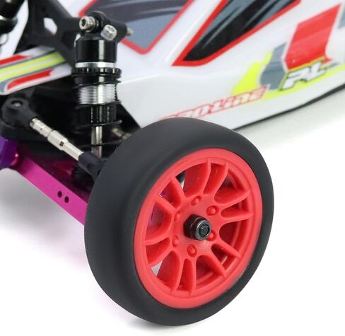 Pre-Mounted On-Road Drift Racing Wheel Tire Set Direct Pin Mount for 1/24 LOSI Micro-B WLtoys 244016-4PCS Rims Hub with Tires (Red) in Saudi Arabia