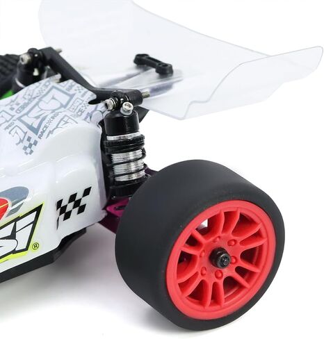 Pre-Mounted On-Road Drift Racing Wheel Tire Set Direct Pin Mount for 1/24 LOSI Micro-B WLtoys 244016-4PCS Rims Hub with Tires (Red) in Saudi Arabia