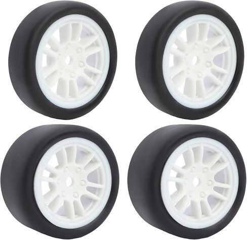 Pre-Mounted On-Road Drift Racing Wheel Tire Set Direct Pin Mount for 1/24 LOSI Micro-B WLtoys 244016-4PCS Rims Hub with Tires (Red) in Saudi Arabia