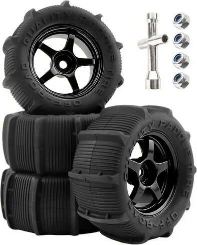 4 قطع RC مجداف إطارات عجلات استبدال قطع الغيار لجميع 1/14 1/16 مقياس H14BM H16GT H16DR H16BM H16 H16P H16E 16208 16209 16210 14209 14210 14211 16889 RC سيارة in Kuwait