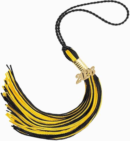 2026 Tassel Graduation 9" Long Charms Diamond Tags Grad Caps Decorations Class of 2026 Tassels Ceremonies Accessories for Kindergarten High School College Bachelor Gown Master Graduate (Gold-2) in Saudi Arabia