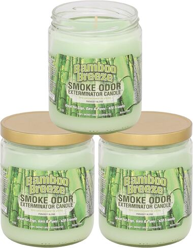 Smoke Odor Exterminator 13 oz Jar Candles Bamboo Breeze, (2) in Saudi Arabia