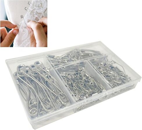 Pack of 160pcs Curved Pins Stainless Steel Quilting Basting in Box Includes 28mm/32mm/38mm/54mm Pinning Tools in Saudi Arabia