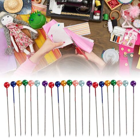 Haofy Sewing Pins Pearlized Ball Head for Precise Fabric Positioning Multicolor Quilting Pins for DIY Patchwork, Household Sewing, Wedding Decorations in Saudi Arabia