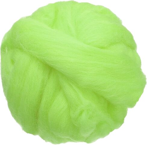 uxcell 3.53oz Wool Roving Yarn, Needle Felting Wool Fiber DIY Craft Needle Wet Felting Supplies for Blending Weaving Handcrafts, Rose Red in Saudi Arabia