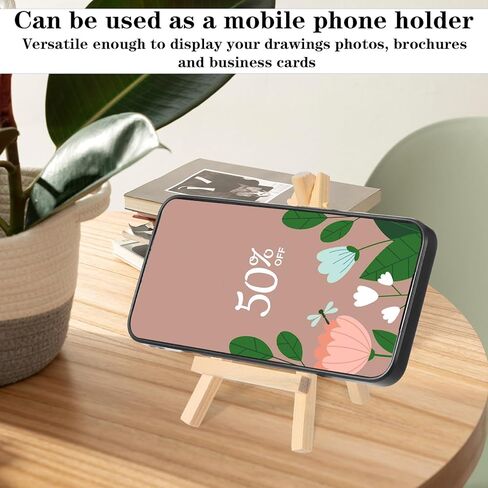 40 Pack 6 Inch Mini Wood Display Easel, Easel Display Stand Art Craft Painting Easels Artist Tabletop Holder Photos Mini Displaying Tripod for Displaying Small Canvases, Business Cards, Photos in Saudi Arabia