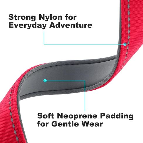 Personalized Dog Collars with Laser Engraved Name & Phone Number – Reflective Nylon Custom Pet Collar, Neoprene Padded, Adjustable for Small Medium Large Dogs with Quick Release Buckle in Kuwait
