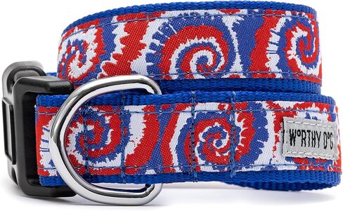 THE WORTHY DOG Collar for Large Dogs, Adjusts 15-21 inches, Durable Nylon Webbing, Quick Release Buckle, Luck 'O The Irish Gnome Pattern, Green, Large in Saudi Arabia