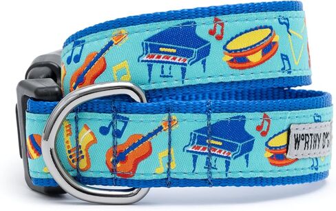 THE WORTHY DOG Collar for Large Dogs, Adjusts 15-21 inches, Durable Nylon Webbing, Quick Release Buckle, Luck 'O The Irish Gnome Pattern, Green, Large in Saudi Arabia