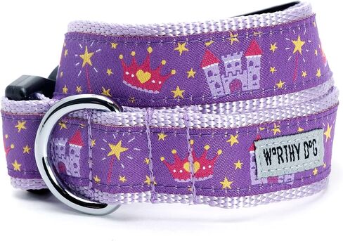 THE WORTHY DOG Collar for Large Dogs, Adjusts 15-21 inches, Durable Nylon Webbing, Quick Release Buckle, Luck 'O The Irish Gnome Pattern, Green, Large in Saudi Arabia