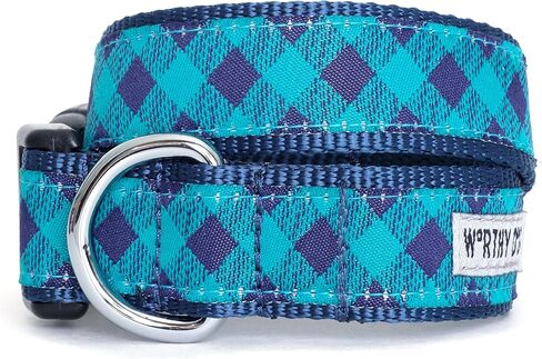 THE WORTHY DOG Collar for Large Dogs, Adjusts 15-21 inches, Durable Nylon Webbing, Quick Release Buckle, Luck 'O The Irish Gnome Pattern, Green, Large in Saudi Arabia