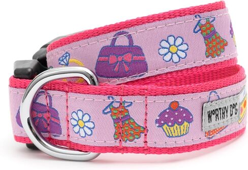 THE WORTHY DOG Collar for Large Dogs, Adjusts 15-21 inches, Durable Nylon Webbing, Quick Release Buckle, Luck 'O The Irish Gnome Pattern, Green, Large in Saudi Arabia