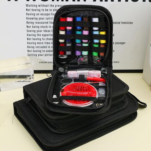 67-Piece Set Portable Travel Sewing Kit with Needles Threads Scissors Pins Tape Measure Storage Bags DIY Embroidery Handwork in Saudi Arabia