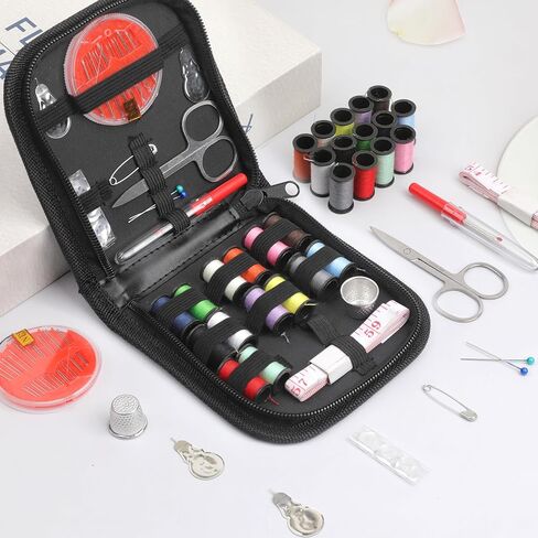 Sewing Kit Needle and Thread Kit with Sewing Supplies and Accessories for Women Men Adults Kids Teens Mom Grandma Beginner Traveler Contains Thread, Needle, Scissors in Saudi Arabia