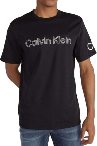 تي شيرت رجالي من كالفن كلاين بشعار السفر بياقة دائرية in Kuwait