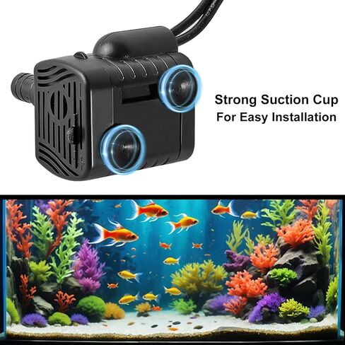 2PCS 50GPH 3W Mini Submersible Water Pump Small Fountain Pump with 2M Water Tube for Aquariums, Fish Tank, Water gardens, Pet Water Fountain, Indoor or Outdoor Pond Fountain in Saudi Arabia