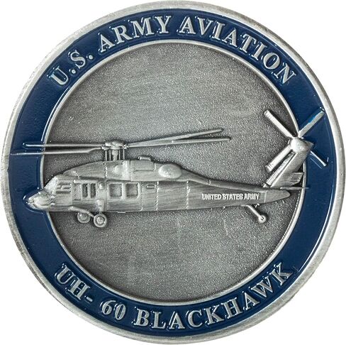 طيران جيش الولايات المتحدة UH-60 بلاك هوك هليكوبتر التحدي عملة عرض تذكارية ديكور تحصيل ليس لاستخدام العملات in Kuwait