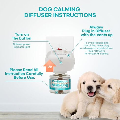 Dog Calming Pheromone Plug Diffuser: Dog Calming Pheromones Diffuser - Reduces Stress & Anxiety Calming Pheromone Diffuser for Dogs - Calm Dogs 60 Supply in Kuwait