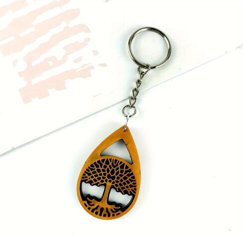 6PCS Tree of Life Resin Earring Silicone Mold Flexible Nonstick Design for DIY Epoxy Pendants, Keychains, Bag Charms and Home Decor, White in Saudi Arabia