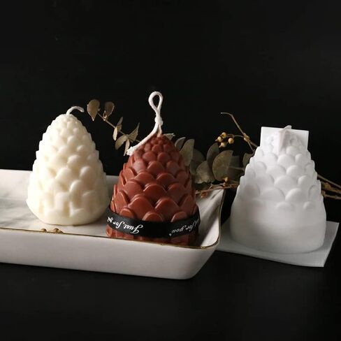 3D Christmas Pinecone Candle Mold Ideal for DIY Candle Making Silicone Candle Mold Handmade soap Mold Christmas Gift Home Decor in Saudi Arabia