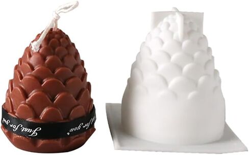 3D Christmas Pinecone Candle Mold Ideal for DIY Candle Making Silicone Candle Mold Handmade soap Mold Christmas Gift Home Decor in Saudi Arabia