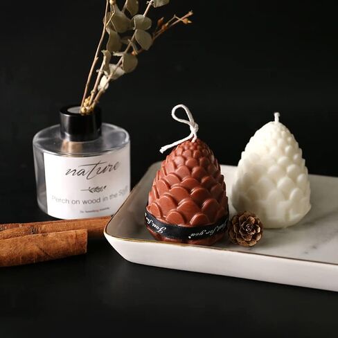 3D Christmas Pinecone Candle Mold Ideal for DIY Candle Making Silicone Candle Mold Handmade soap Mold Christmas Gift Home Decor in Saudi Arabia
