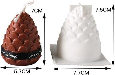 3D Christmas Pinecone Candle Mold Ideal for DIY Candle Making Silicone Candle Mold Handmade soap Mold Christmas Gift Home Decor in Saudi Arabia