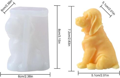 1pc Multiple Silicone Molds For DIY Bulldog Shaped Aromatherapy Candles With Silicone Molds For Puppies in Saudi Arabia