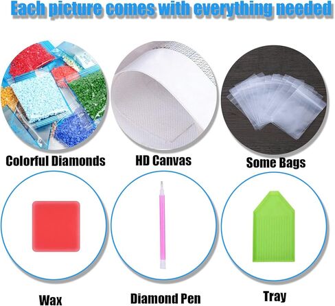 Dlylust Hummingbird Diamond Art Painting Kits for Adults - Full Drill Diamond Dots Paintings for Beginners, Round 5D Paint with Diamonds Pictures Gem Art Painting Kits DIY Crafts Kits 12x16inch in Saudi Arabia
