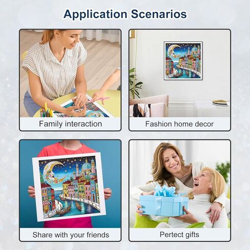 Stalente Diamond Painting Kits for Adults Seaside Castle, 5D Special Shape Diamond Art Kits for Beginners, Crystal Rhinestones Diamond Painting for Home Wall Decoration Gift 12×12inch, House in Saudi Arabia