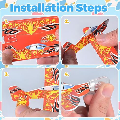 48 pcs Valentines Day Cards for Kids School with Foam Airplane Gliders Toys Boys Girls School Classroom Exchange Gifts Party Favors Bulk Treats Prizes Goodie Bag Stuffers in Saudi Arabia