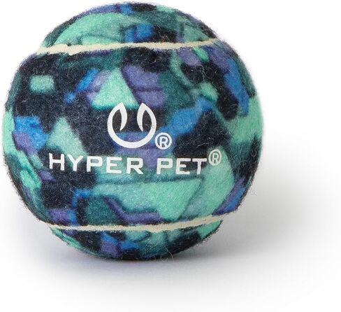 كرات التنس من Hyper Pet®، كرة لعبة تفاعلية للكلاب، كرات تنس مقاس 2.5 بوصة، عبوة من 4 كرات تنس بلون أزرق مموه، للكلاب متوسطة الحجم in Kuwait