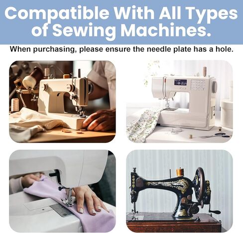 ماكينة خياطة 8 قطع للأقدام، ملحقات ماكينة الخياطة، مستلزمات الخياطة، 8 مقاسات لضغط الحاشية الملفوفة، لآلة الخياطة المسطحة المحوسبة/الأداة المنزلية in Kuwait