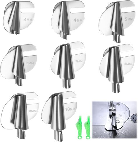 ماكينة خياطة 8 قطع للأقدام، ملحقات ماكينة الخياطة، مستلزمات الخياطة، 8 مقاسات لضغط الحاشية الملفوفة، لآلة الخياطة المسطحة المحوسبة/الأداة المنزلية in Kuwait