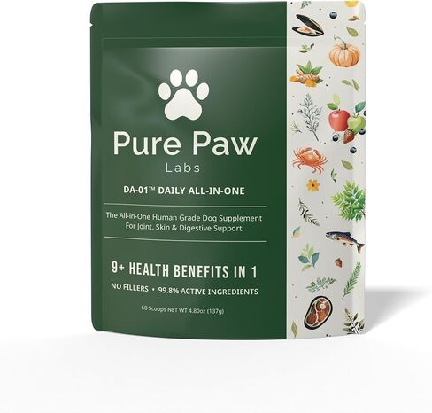 DA-1 Daily All-in-One Dog Supplement for Allergies, Joints, Probiotics and Skin/Coat. Human Grade, Multivitamin, No Fillers or Artificial Additives. in Saudi Arabia