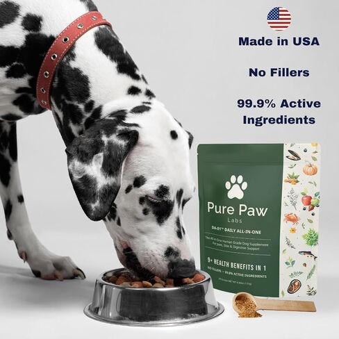 DA-1 Daily All-in-One Dog Supplement for Allergies, Joints, Probiotics and Skin/Coat. Human Grade, Multivitamin, No Fillers or Artificial Additives. in Saudi Arabia
