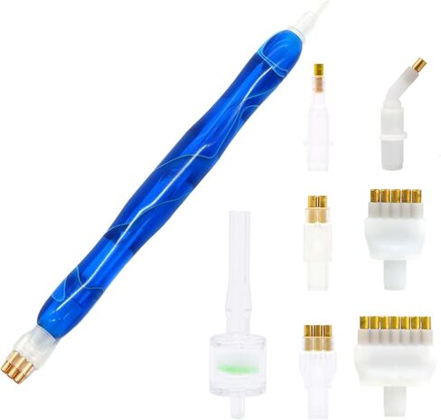 Zellina Vacuum Diamond Painting Pen Replacement Kit, Vacuum Diamond Art Pens Kit with a Filter and 6 Replaceable Heads, Diamond Art Painting Accessories Compatible with Most Vacuum Pens in Saudi Arabia