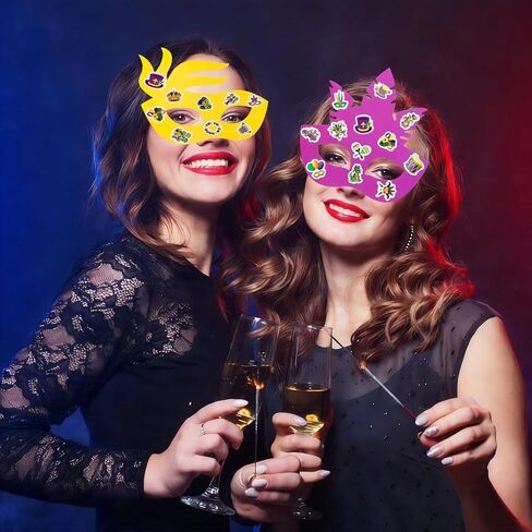 30 مجموعة من أقنعة ماردي تنكرية من أقنعة الكرنفال الخاصة بك، اصنع أقنعة الكرنفال الخاصة بك بنفسك، قناع الحفلات التنكرية لأنشطة الفصول الدراسية، مستلزمات حفلات أعياد الميلاد in Kuwait